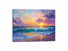 Beach sunset Canvas Painting Print
