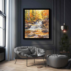 Forest Waterfall Canvas Print