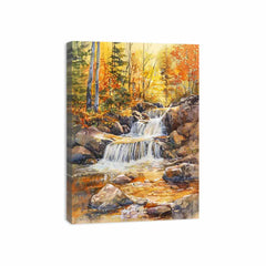 Forest Waterfall Canvas Print