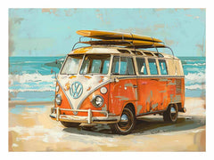 Vw Beach Side Canvas Print