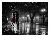 Rain Dance black & white Canvas Print