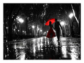 Rainy Day Couple Dance painting Canvas Print