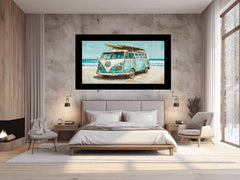Beach Parking Van Mircobus Canvas Print