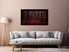 Red Trees Phtograpahy Art Canvas Print