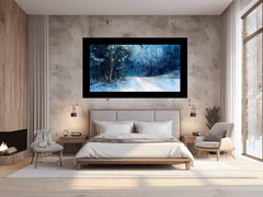 Winter Watercolor painting Canvas Print