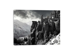 Meteoron Monast Grey Art Photography Canvas Print