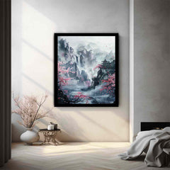 Asian Landscape Canvas Painting Print