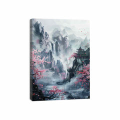 Asian Landscape Canvas Painting Print