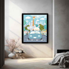 Kids Car Nursery Wall art Poster