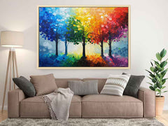 Colorful Trees Canvas Painting On Canvas