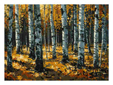 Birch Orange Tree Knife Canvas Print