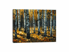 Birch Orange Tree Knife Canvas Print