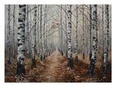 Birch Grey Tree Knife Canvas Artwork