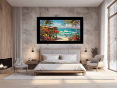 Wooden Beach House Canvas Painting