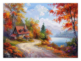 Autumn Dream House Canvas Print
