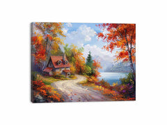 Autumn Dream House Canvas Print