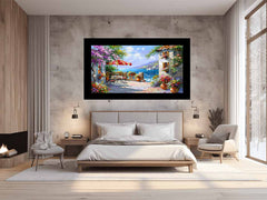 Italian Beachside Cafe Canvas Print