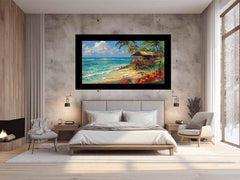 Beachside House Canvas Painting