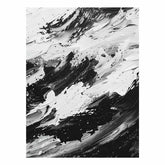 Black White Abstract Art Canvas Print