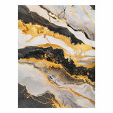 Black Gold marble Art Canvas Print