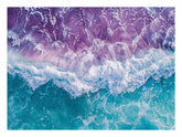 Teal beach Waves Wall Art