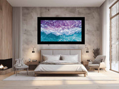 Teal beach Waves Wall Art