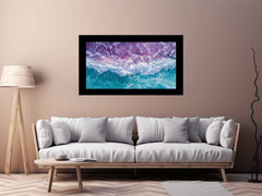 Teal beach Waves Wall Art