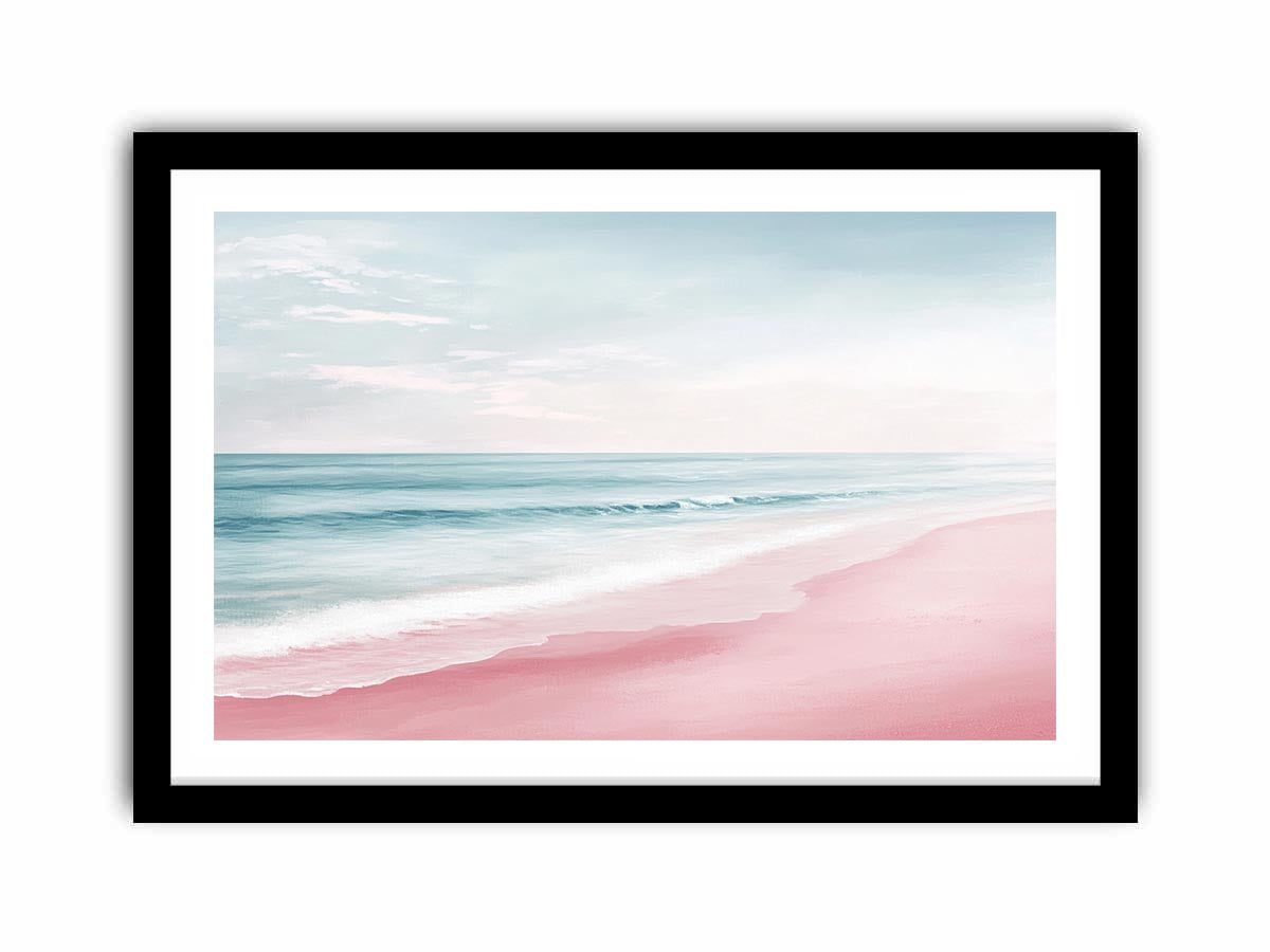 Soft Pink beach Painting  canvas print