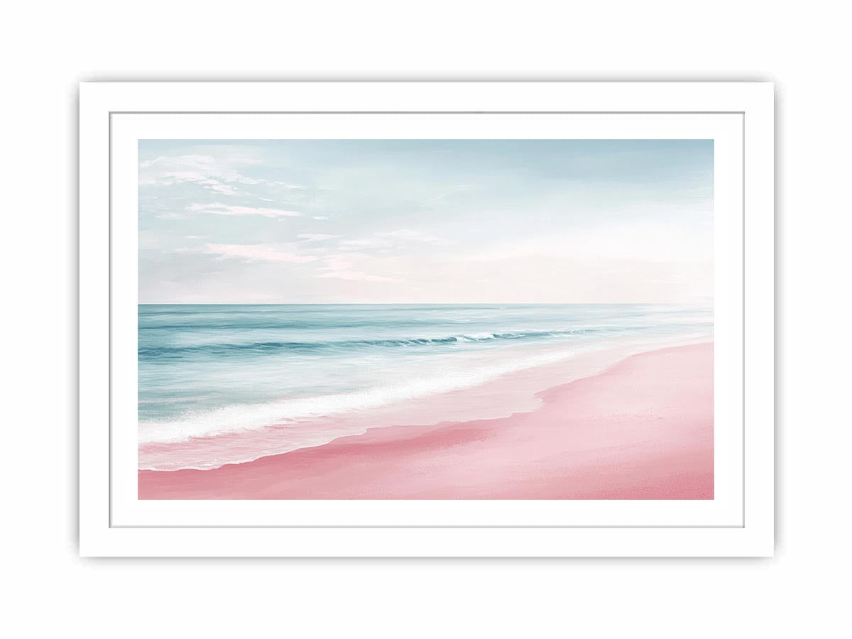 Soft Pink beach Painting Art Print