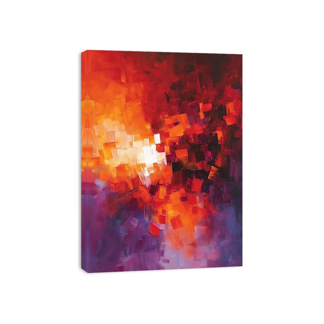 Abstract Blocks Red painting