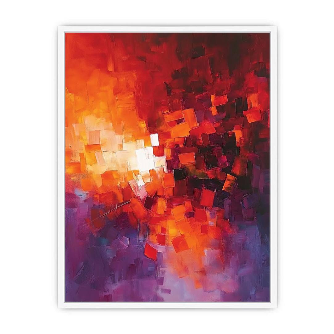 Abstract Blocks Red painting