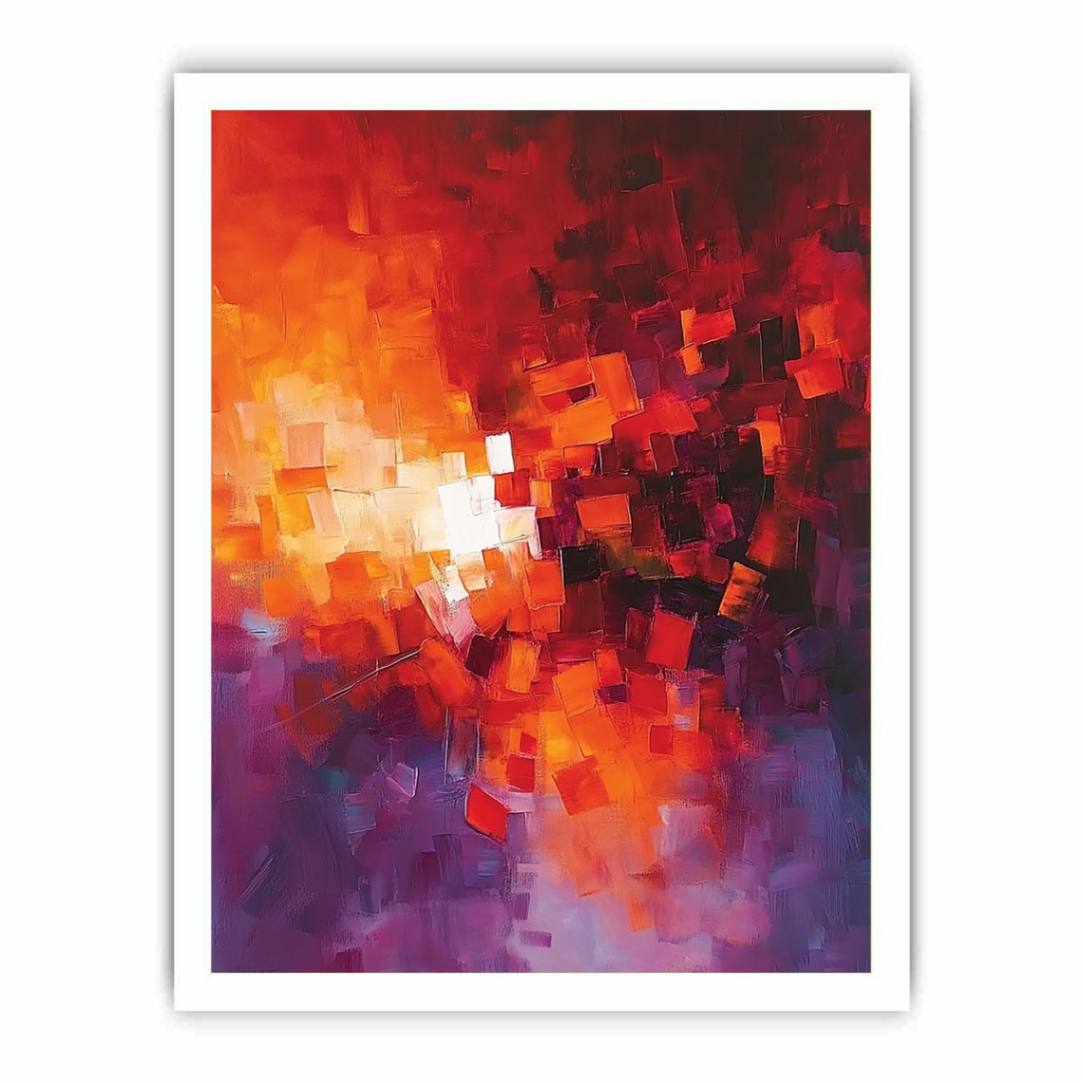 Abstract Blocks Red painting Painting