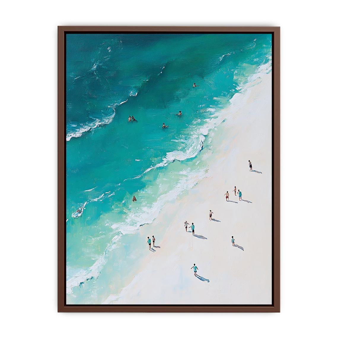Birds eye view beach painting