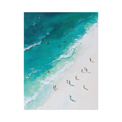 Birds eye view beach painting