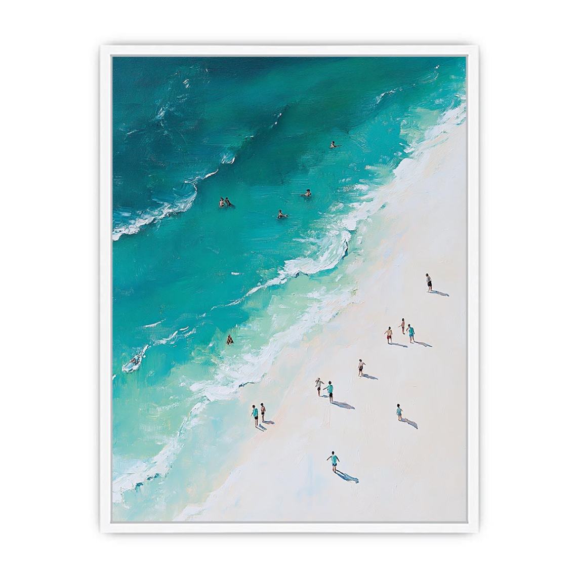 Birds eye view beach painting