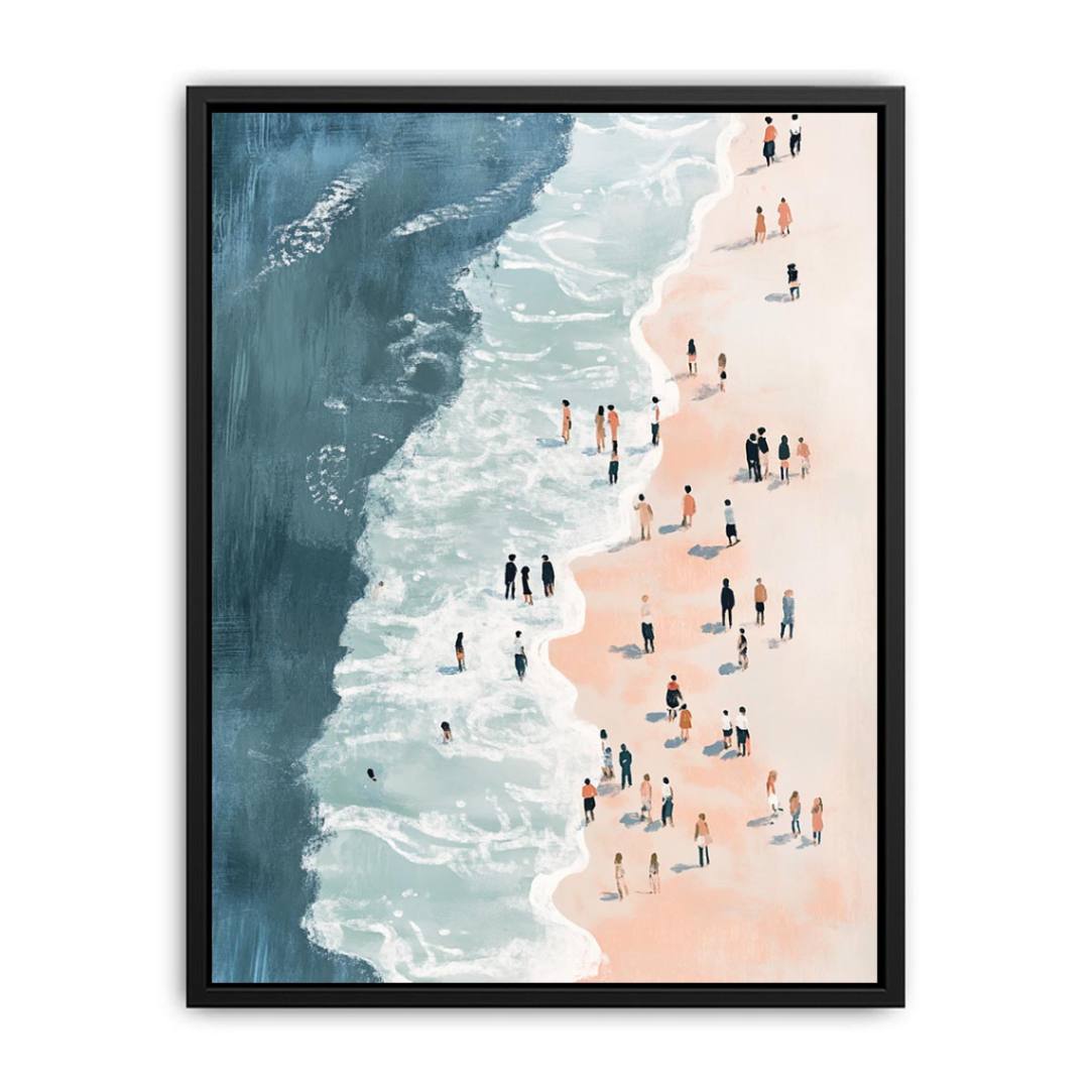 Birds eye View of Beach painting