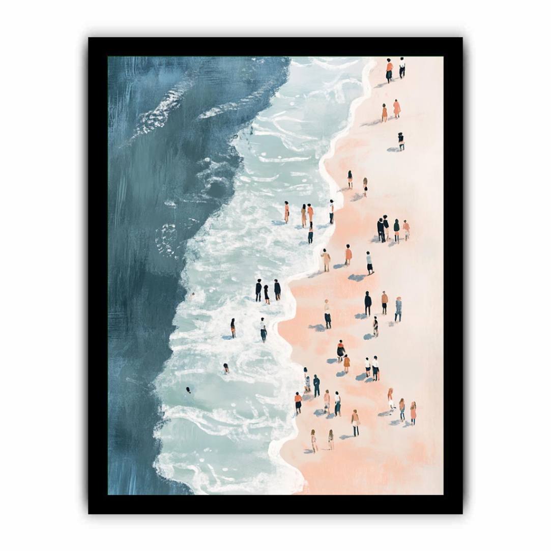 Birds eye View of Beach painting