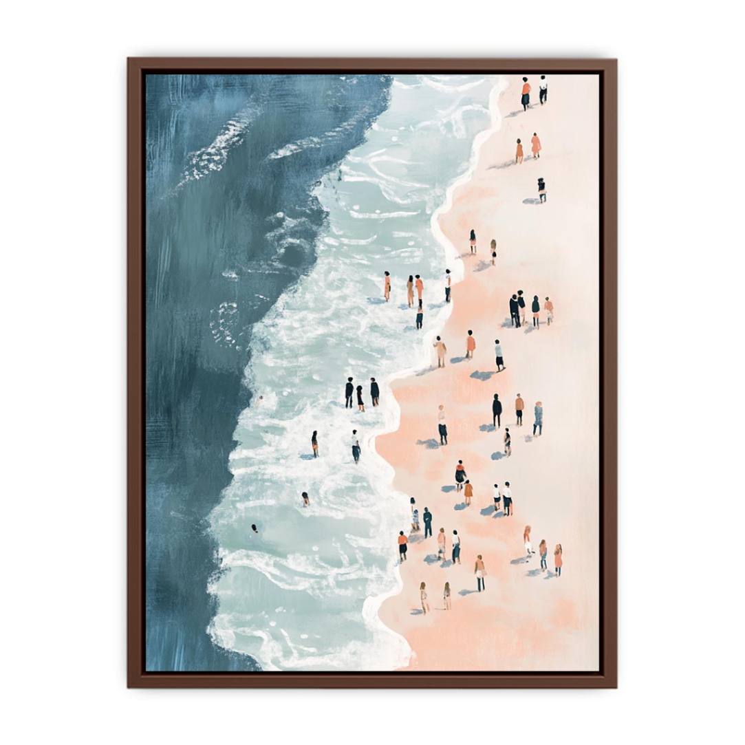 Birds eye View of Beach painting  Art Print