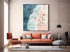 Birds eye View of Beach painting