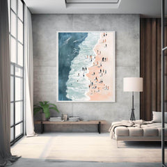 Birds eye View of Beach painting