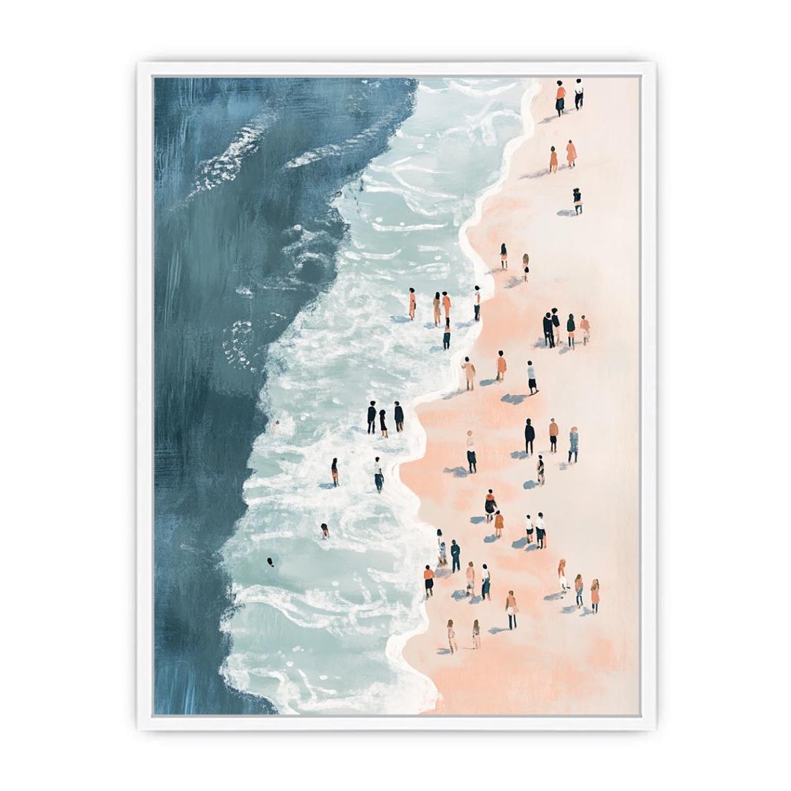 Birds eye View of Beach painting  canvas print