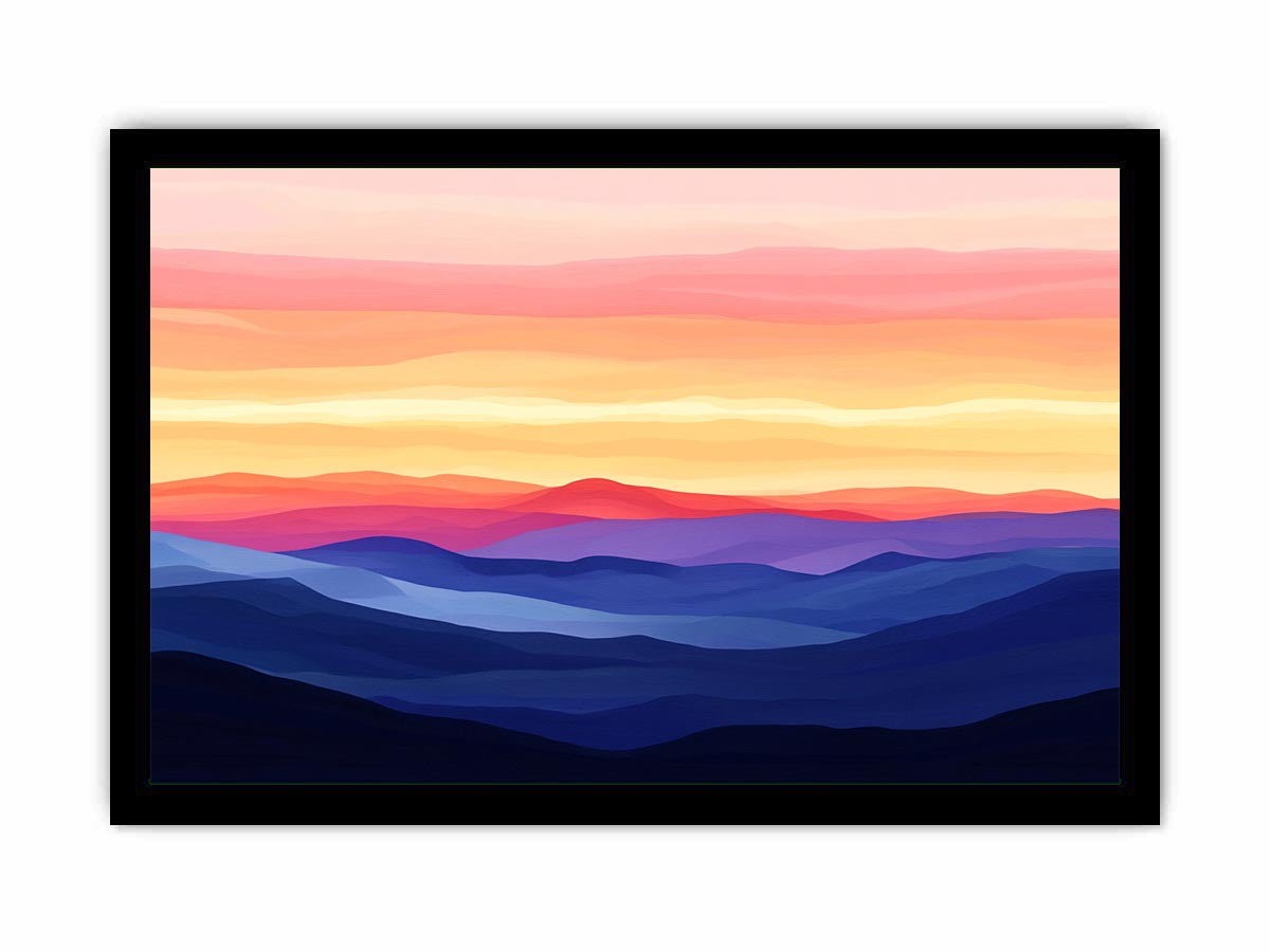Beautiful Sunset Painting  Framed poster