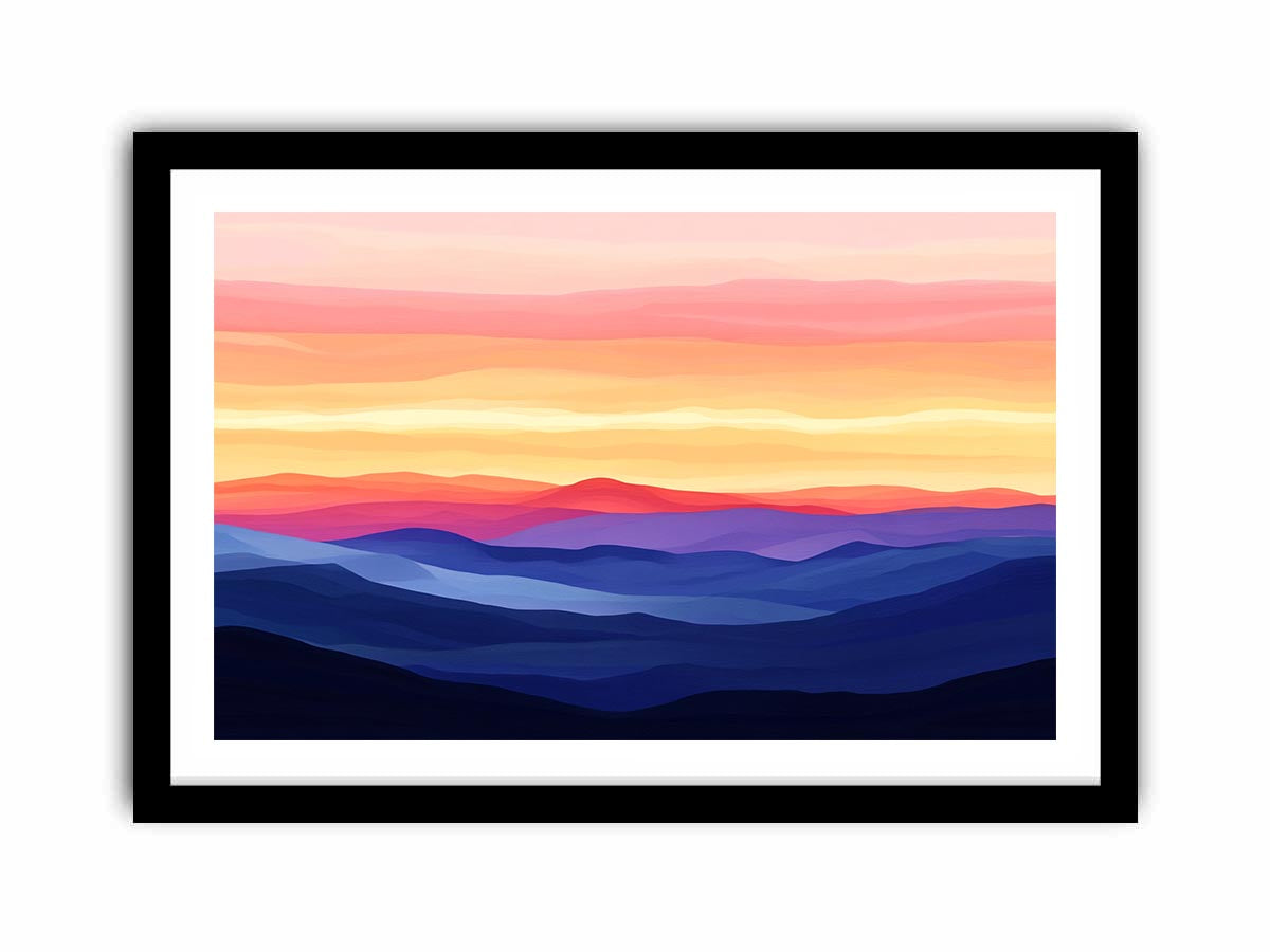 Beautiful Sunset Painting  canvas print