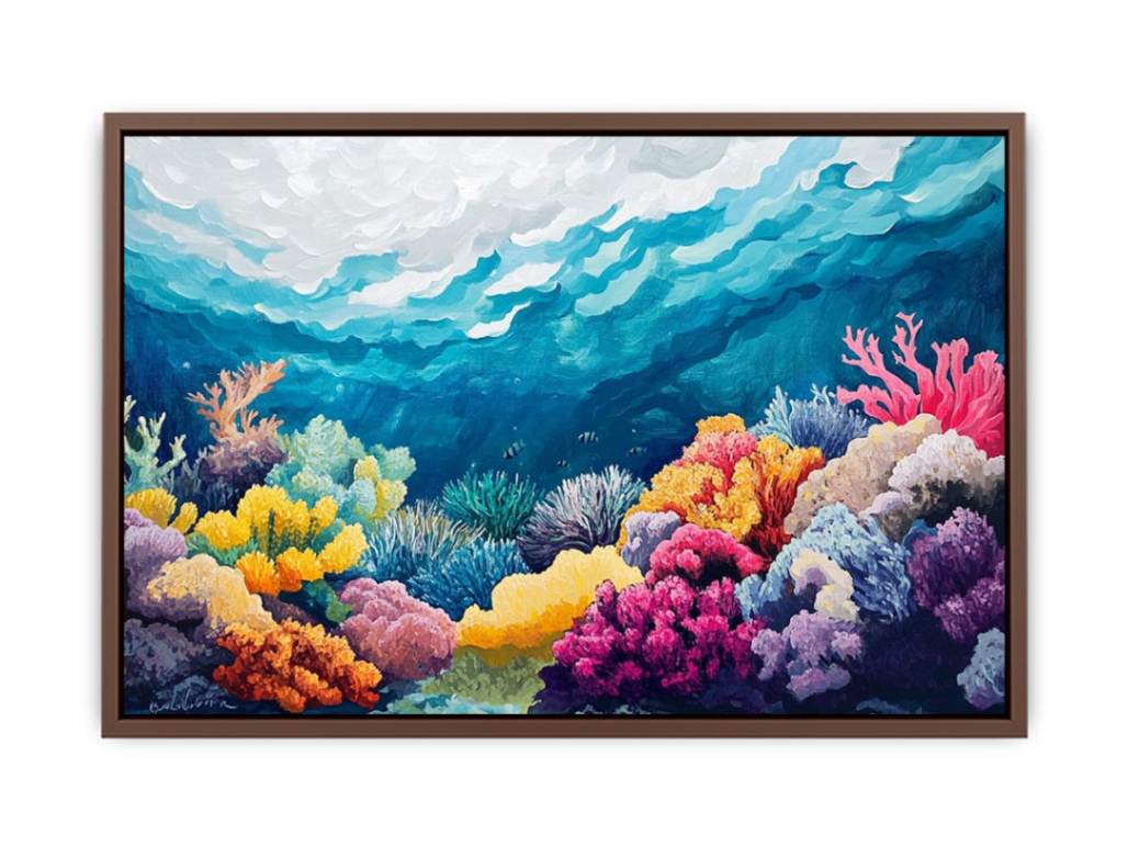 Beautiful Underwater Sea Coral reef Painting