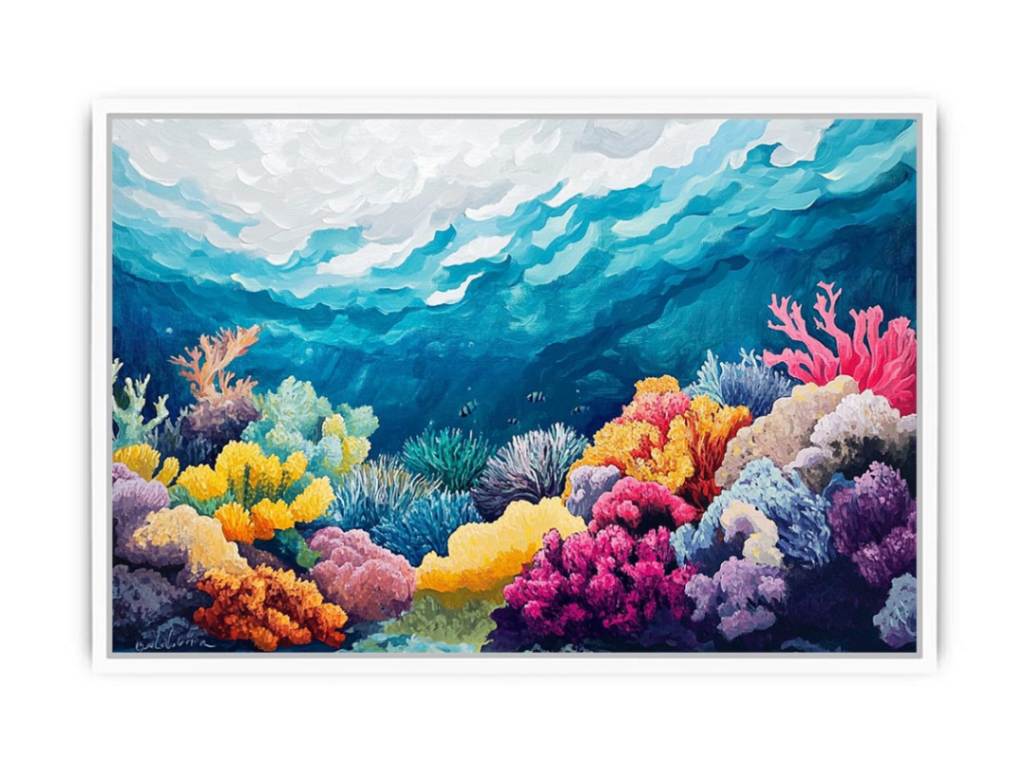 Beautiful Underwater Sea Coral reef Painting