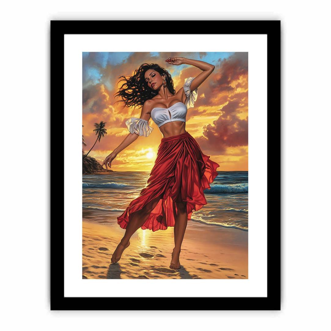 Velvet Temptation woman beach Dance Painting  canvas print