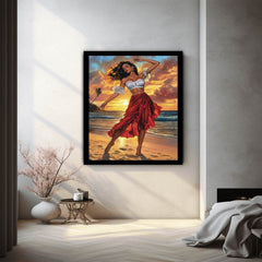 Velvet Temptation woman beach Dance Painting