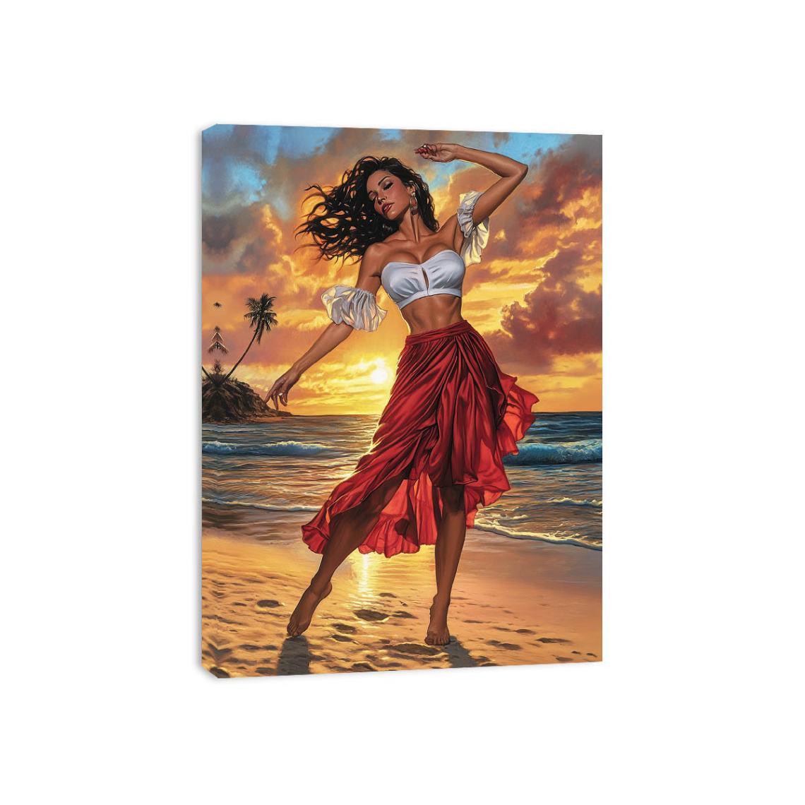 Velvet Temptation woman beach Dance Painting