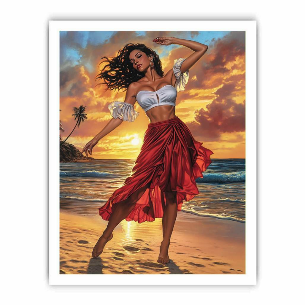 Velvet Temptation woman beach Dance Painting Painting