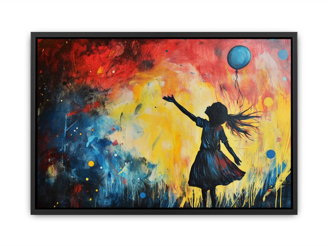 Balloon Girl Graffiti Painting